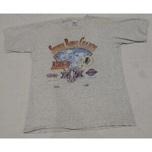 Vintage Distressed Washington Redskins Super Bowl Tshirt Adult XL Made In USA